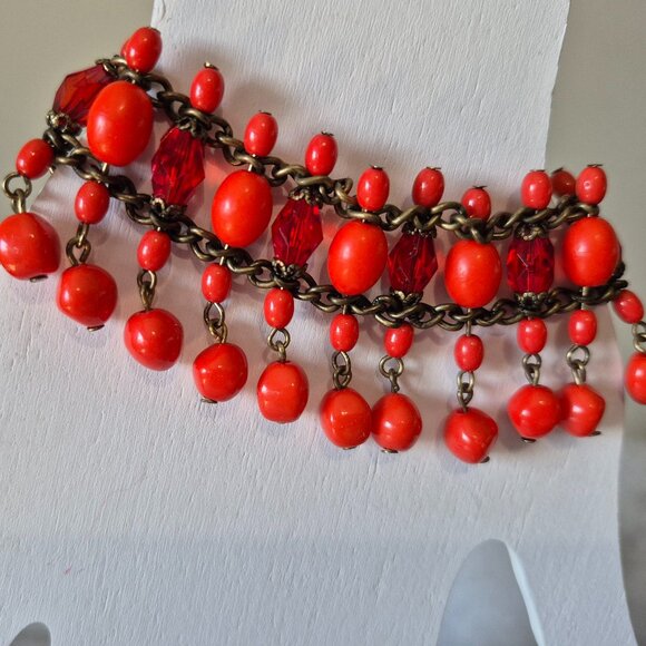 NWT Bright Orange/Red Bracelet by Express - Picture 1 of 8